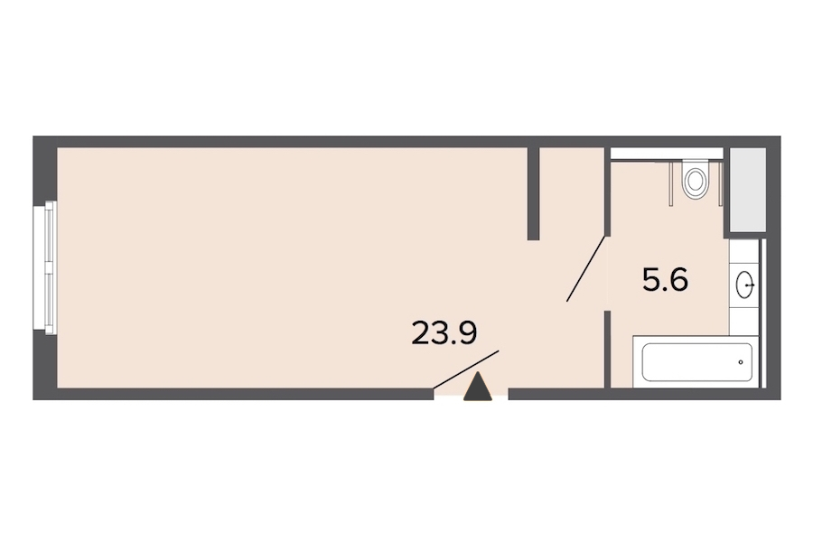Квартира студия 29.2 м², 9/13 эт., Апарт-отель «ARTSTUDIO Moskovsky»